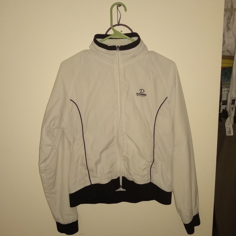Diamond Sport brand White Windbreaker Jacket